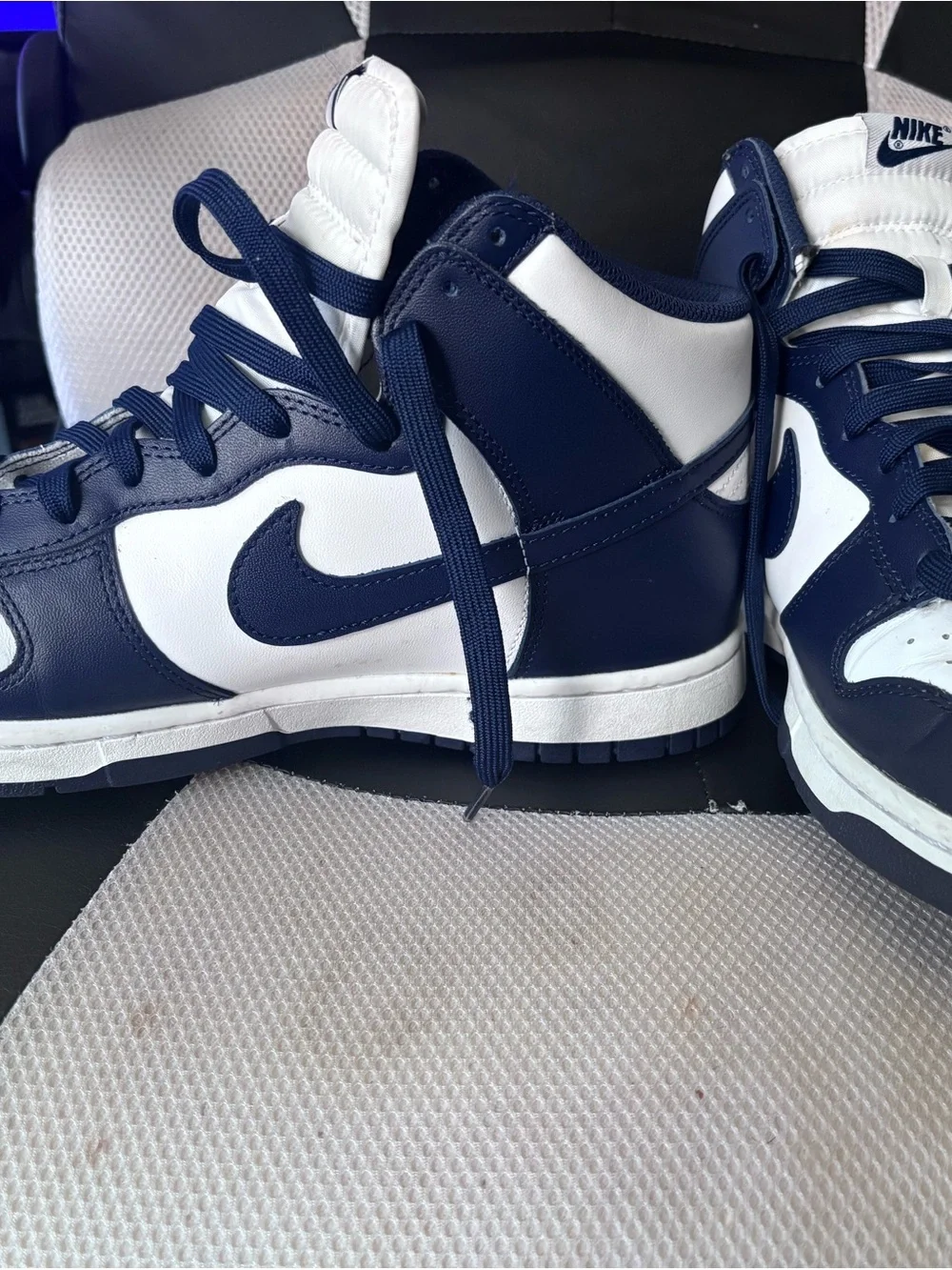 Nike Men’s High-Top Sneakers - Navy & White